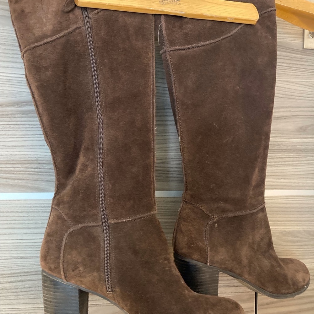 Franco Sarto Knee High Boots Brown Suede Boots Size 9. Timeless Boots minimalist